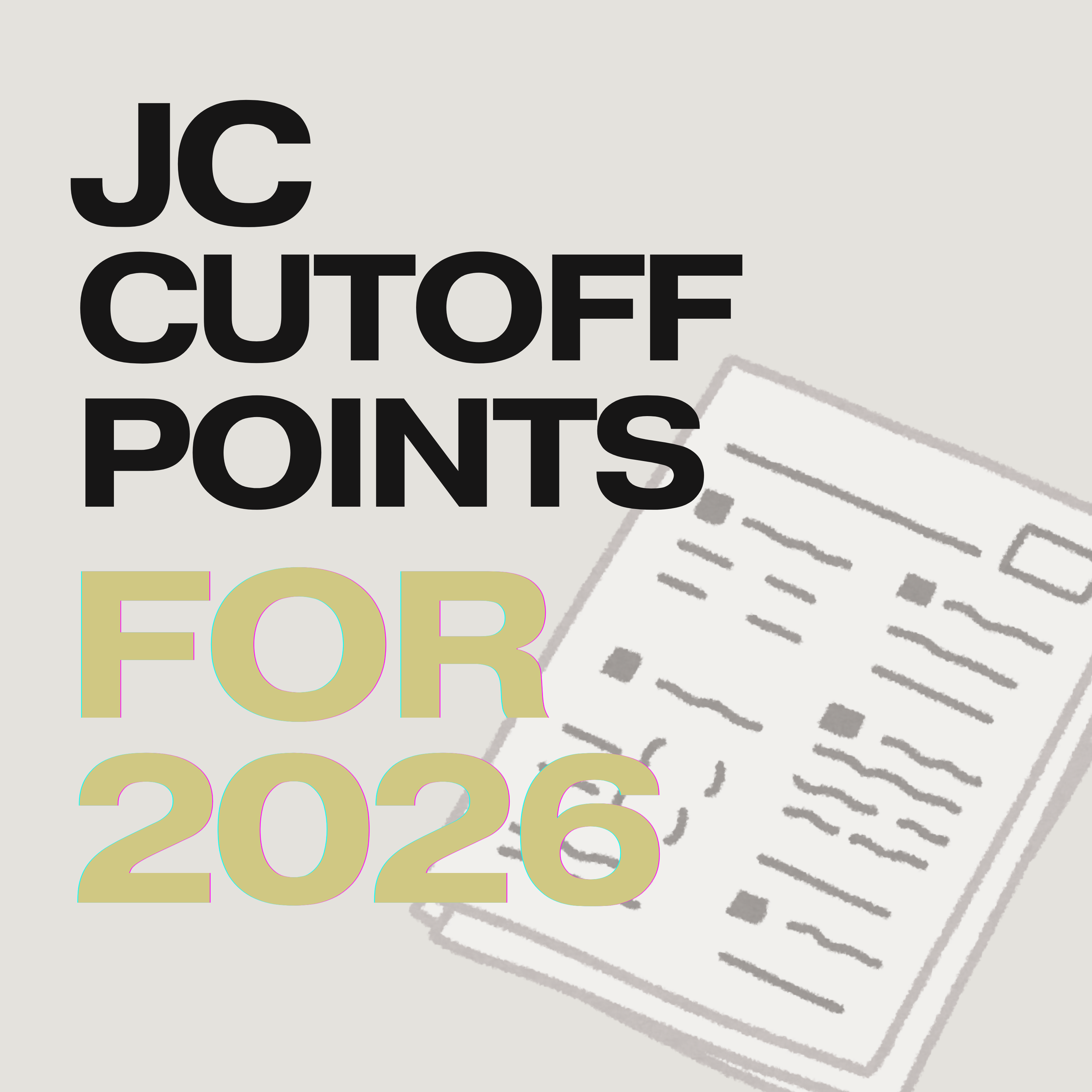 jc cut off points 2026